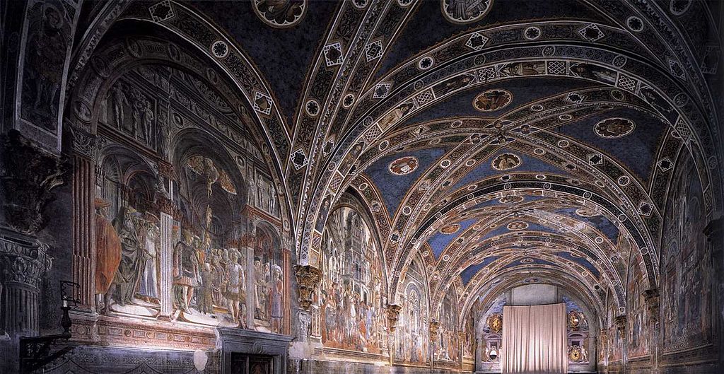 1024px-Domenico di Bartolo - View of the fresco cyle in the Pellegrinaio - WGA06415